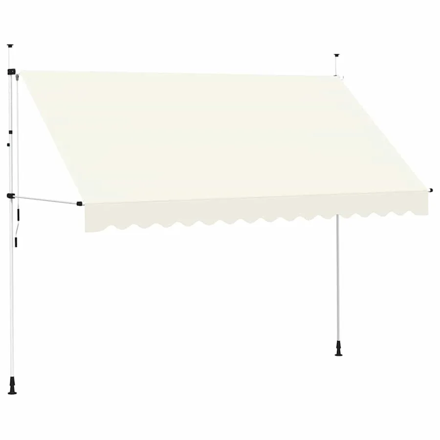 Auvent manuel rétractable 350 cm Crème - 2