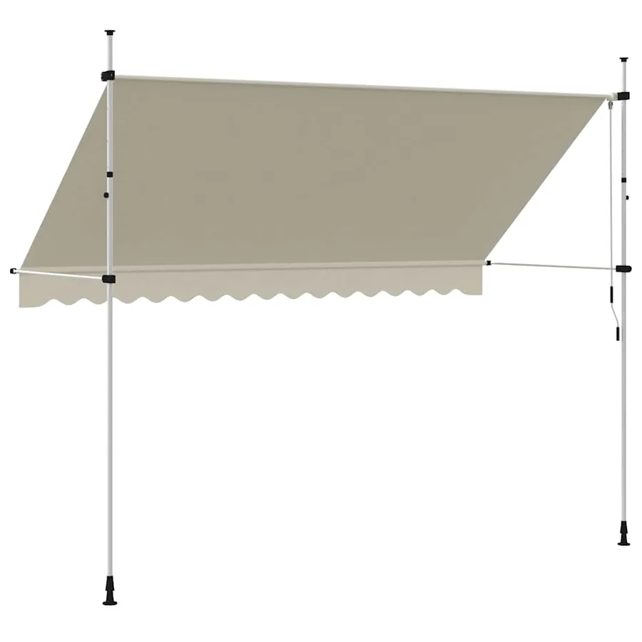 Auvent manuel rétractable 350 cm Crème - 5