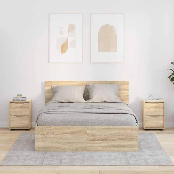Tables de chevet 2 pcs Chêne Sonoma 30,5 x 30 x 43 cm
