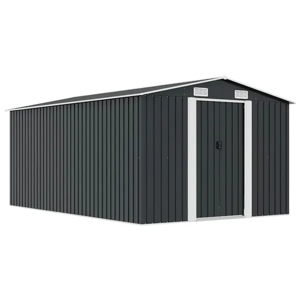 Abri de jardin 257x392x181 cm Métal Anthracite