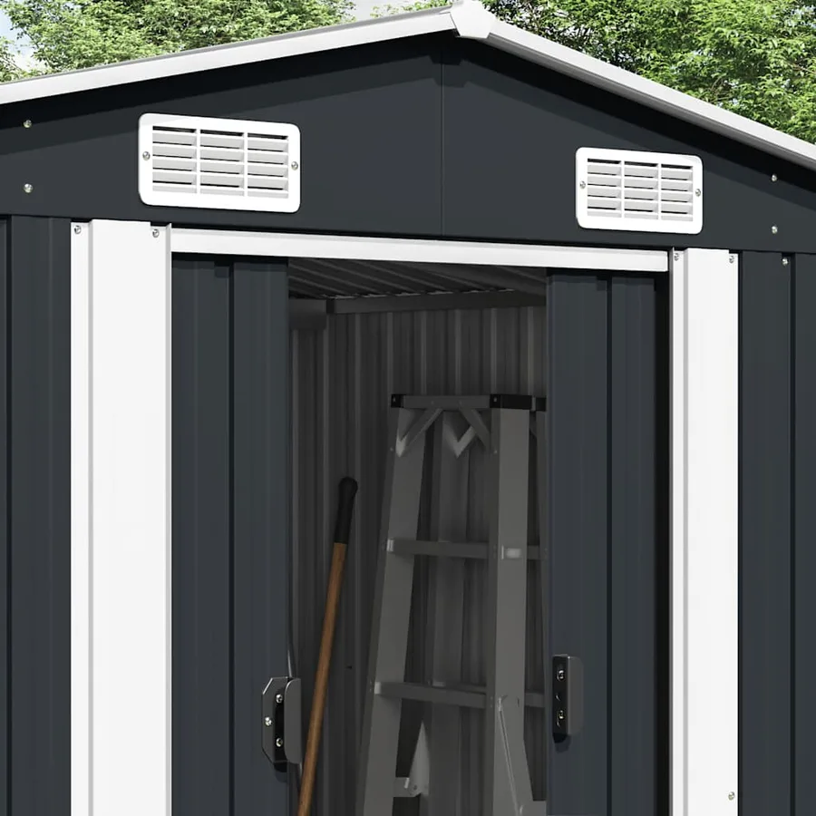 Abri de jardin 257x392x181 cm Métal Anthracite - 3