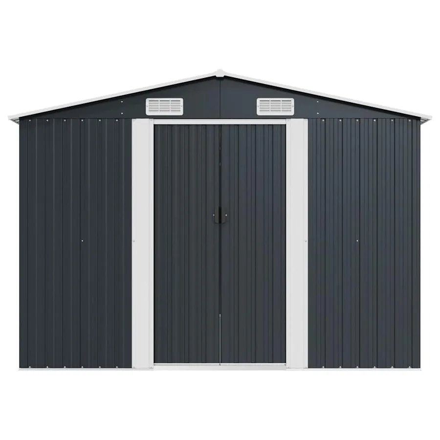 Abri de jardin 257x392x181 cm Métal Anthracite - 5