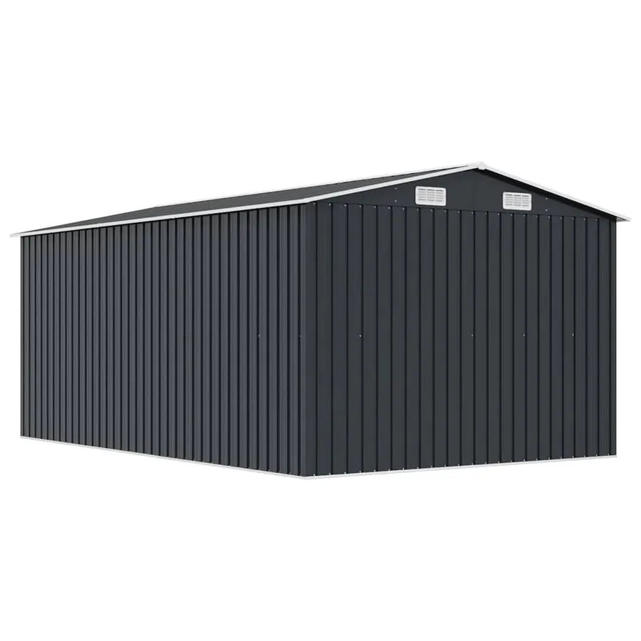 Abri de jardin 257x392x181 cm Métal Anthracite - 7