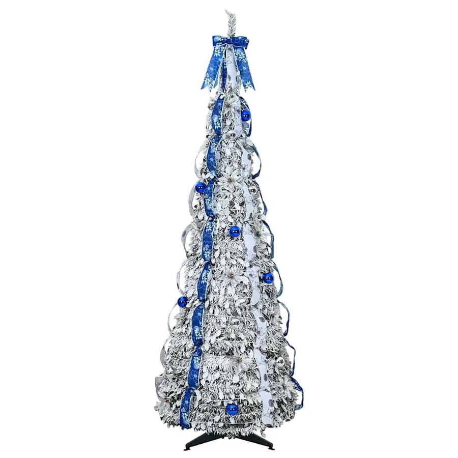Sapin de Noël artificiel avec 200 LED Blanc 210 cm PVC - 4