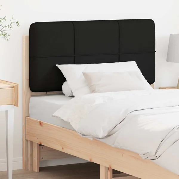 Tête de lit capitonnée Marron et Noir 100 cm Pin massif