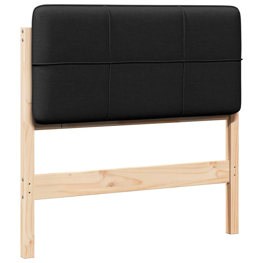 Tête de lit capitonnée Marron et Noir 100 cm Pin massif - 2