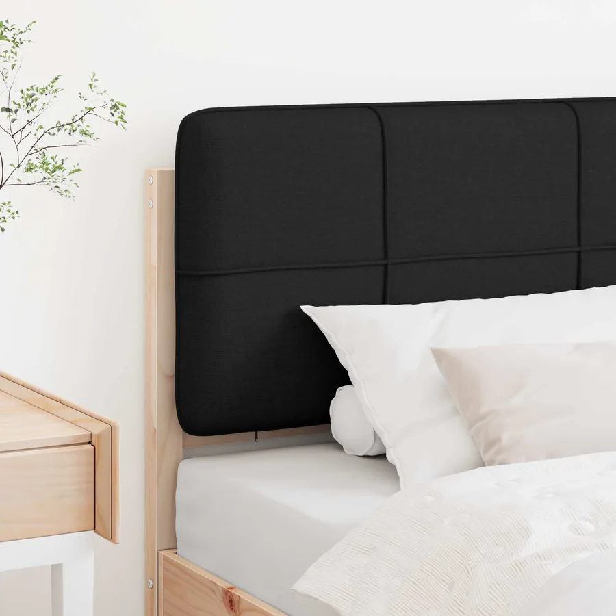 Tête de lit capitonnée Marron et Noir 100 cm Pin massif - 3