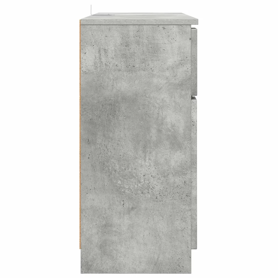 Buffet avec tiroir Gris béton 100 x 30 x 65,6 Bois d'ingénierie - 7