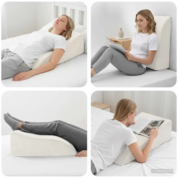 Coussin pour les jambes Blanc 68 x 40 x 18 cm Mousse PU