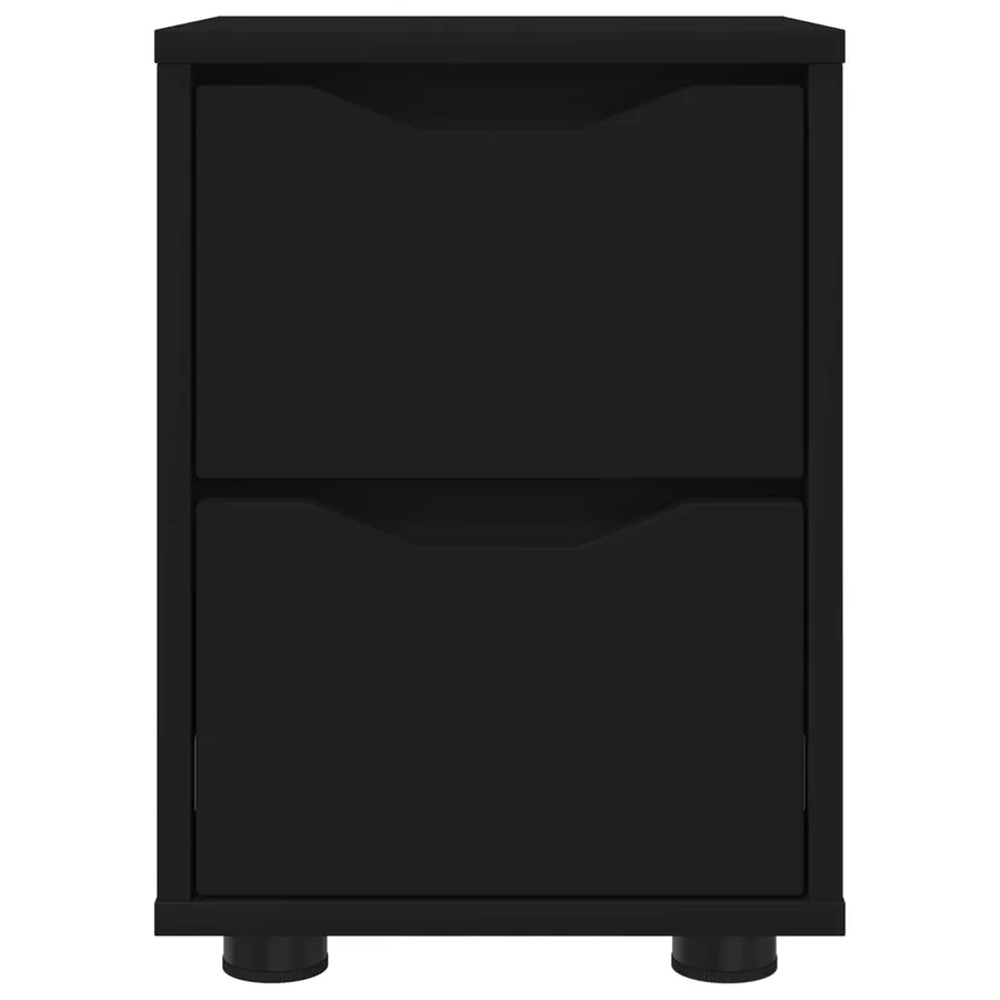 Tables de chevet 2 pcs Noir 30,5 x 30 x 43 cm Bois d'ingénierie - 6