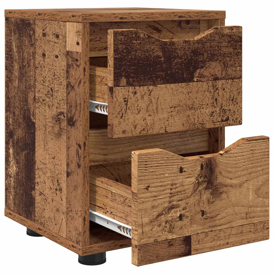 Tables de chevet 2 pcs Bois Ancien 30,5 x 30 x 43 cm - 5