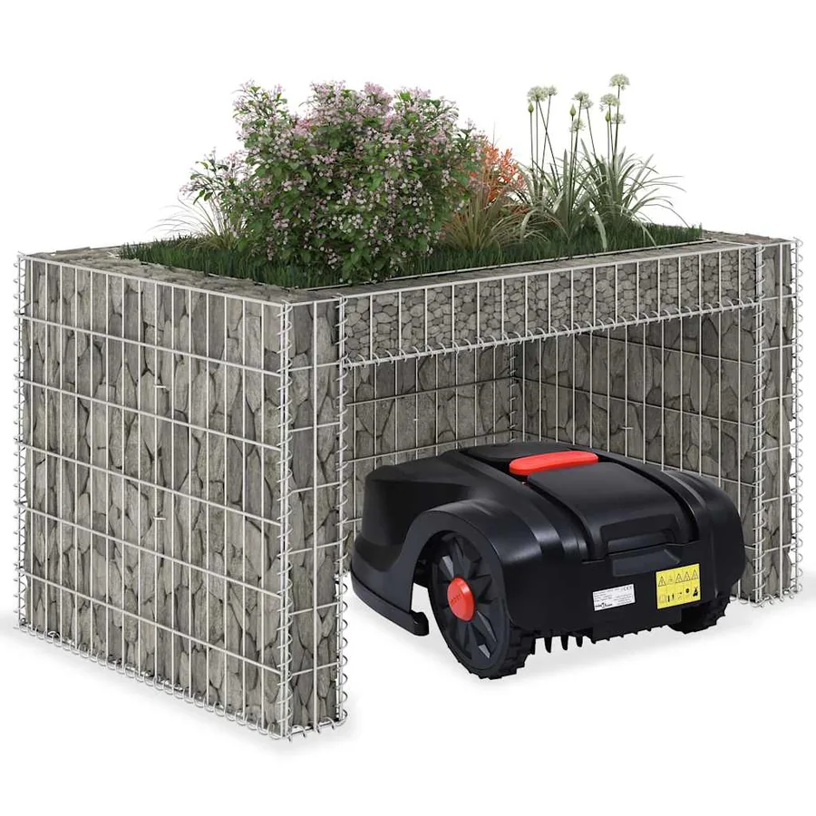 Garage tondeuse à gazon lit surélevé 110x80x60 cm Fil en acier