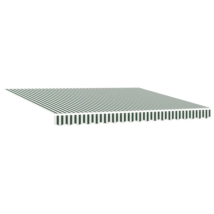 Auvent Rétractable Vert et blanc 4 × 3 m Toile et Aluminium - 4