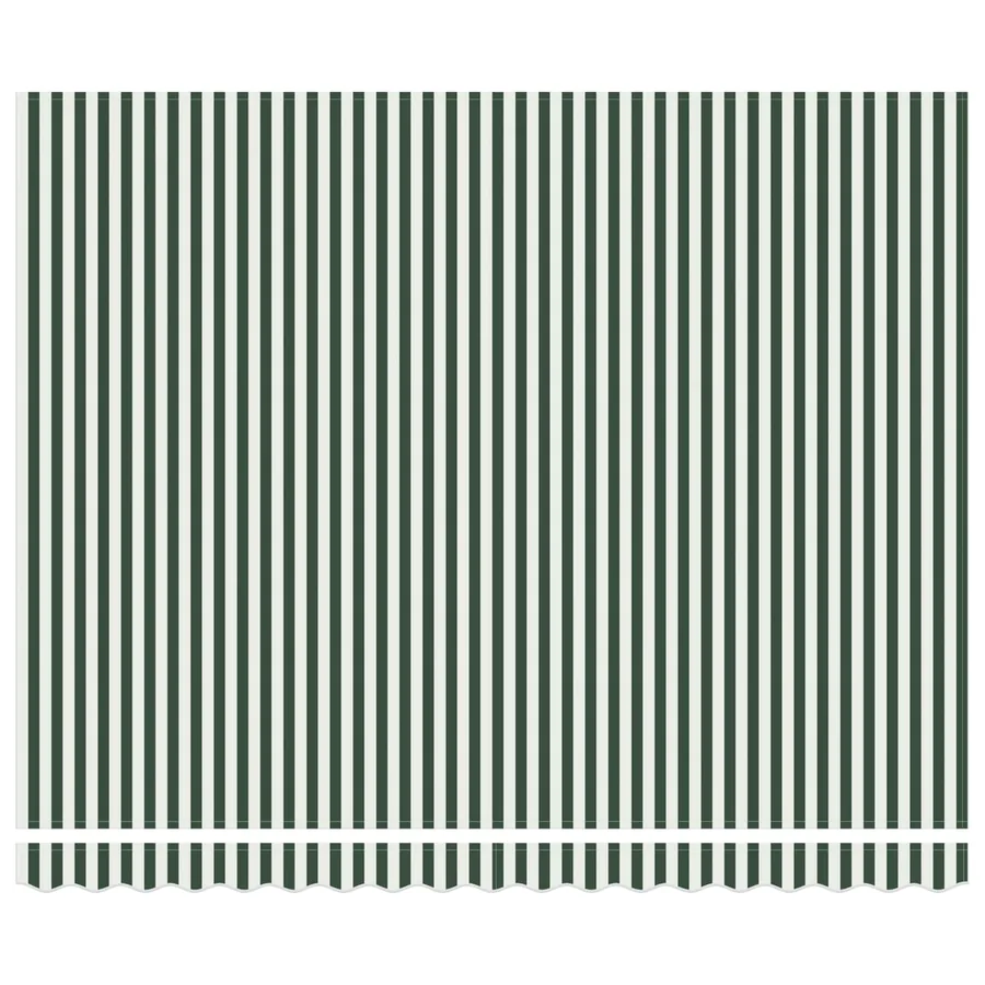 Auvent Rétractable Vert et blanc 4 × 3 m Toile et Aluminium - 6