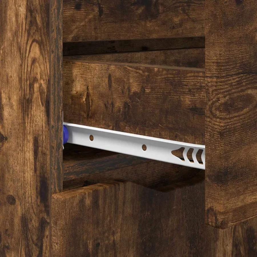 Buffet avec tiroir Chêne fumé 100 x 30 x 65,6 Bois d'ingénierie - 10