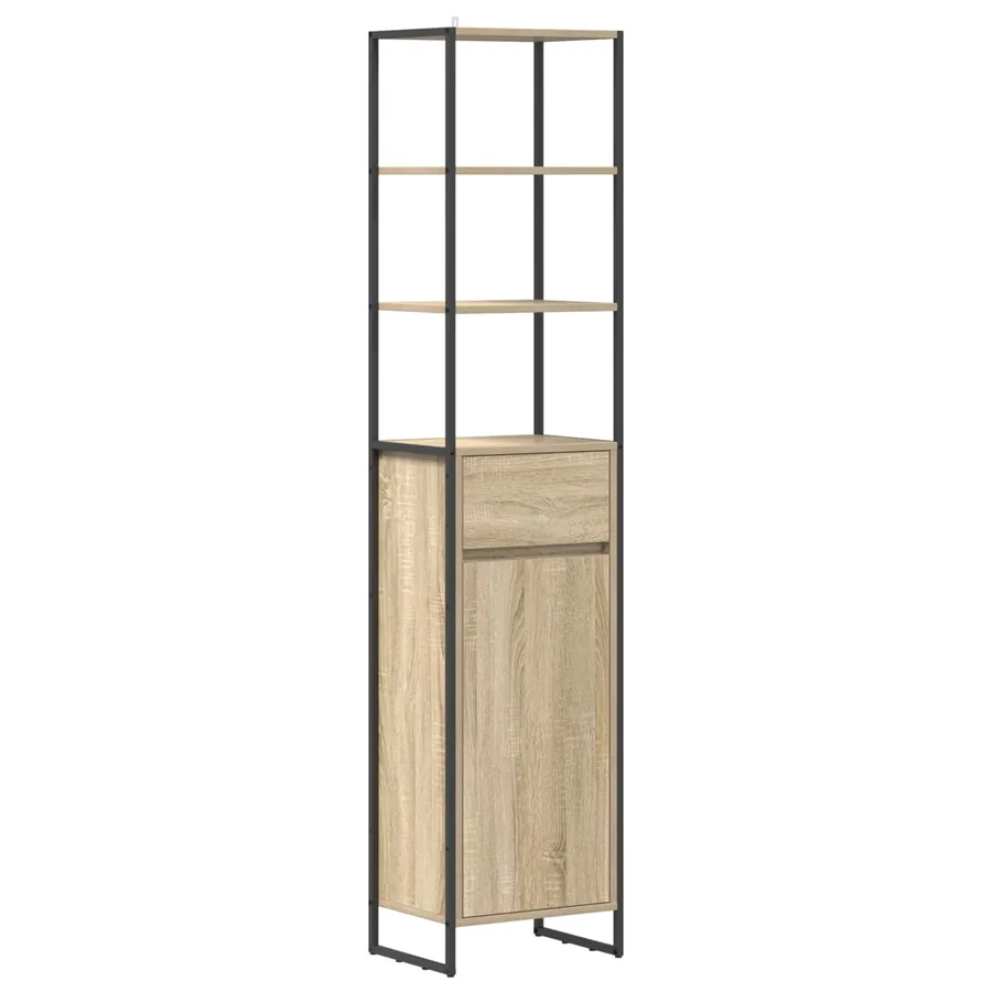 Cabinet de salle de bain avec tiroir Sonoma 40 x 30 x 180 cm - 2