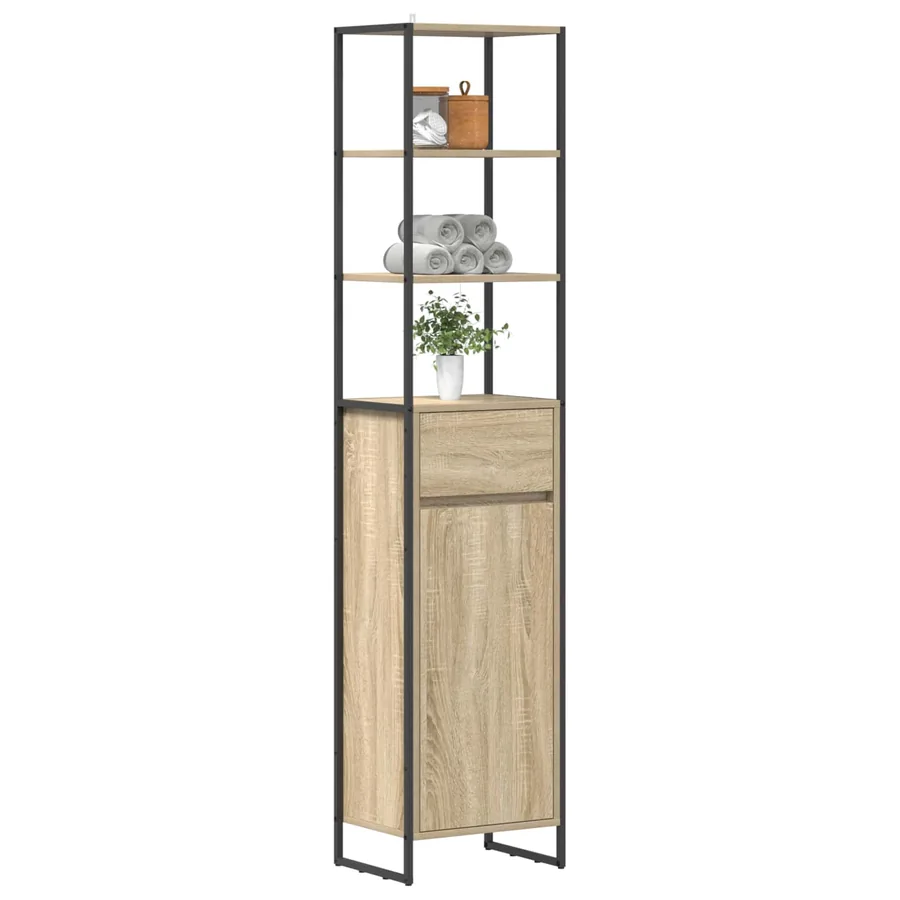 Cabinet de salle de bain avec tiroir Sonoma 40 x 30 x 180 cm - 3
