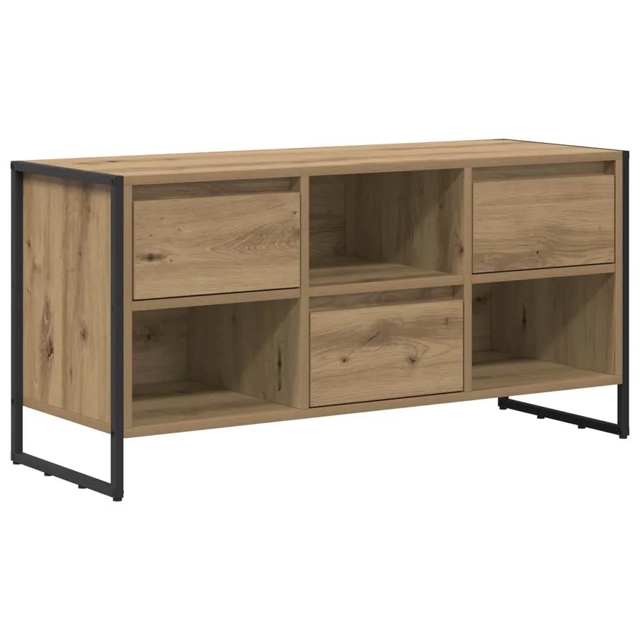 Meuble TV 100 x 36 x 49,5 cm Chêne artisan Bois d'ingénierie - 2