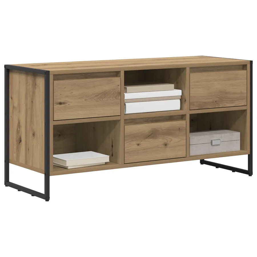 Meuble TV 100 x 36 x 49,5 cm Chêne artisan Bois d'ingénierie - 3