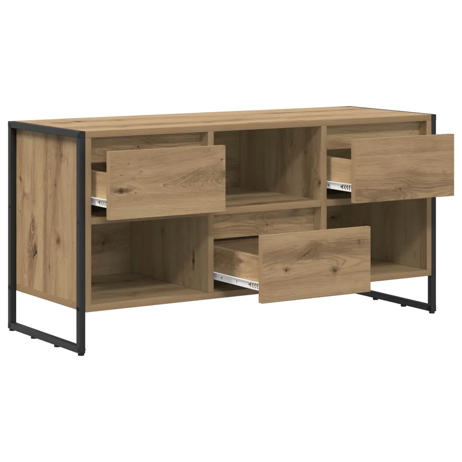 Meuble TV 100 x 36 x 49,5 cm Chêne artisan Bois d'ingénierie - 5