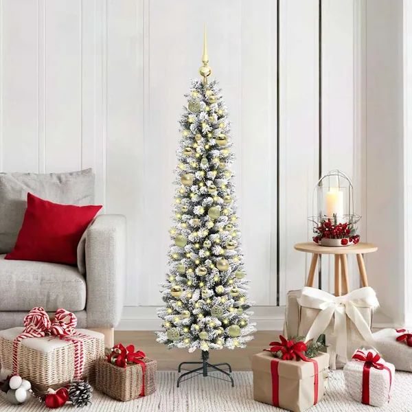 Sapin de Noël artificiel Blanc 150 cm PVC, métal et plastique