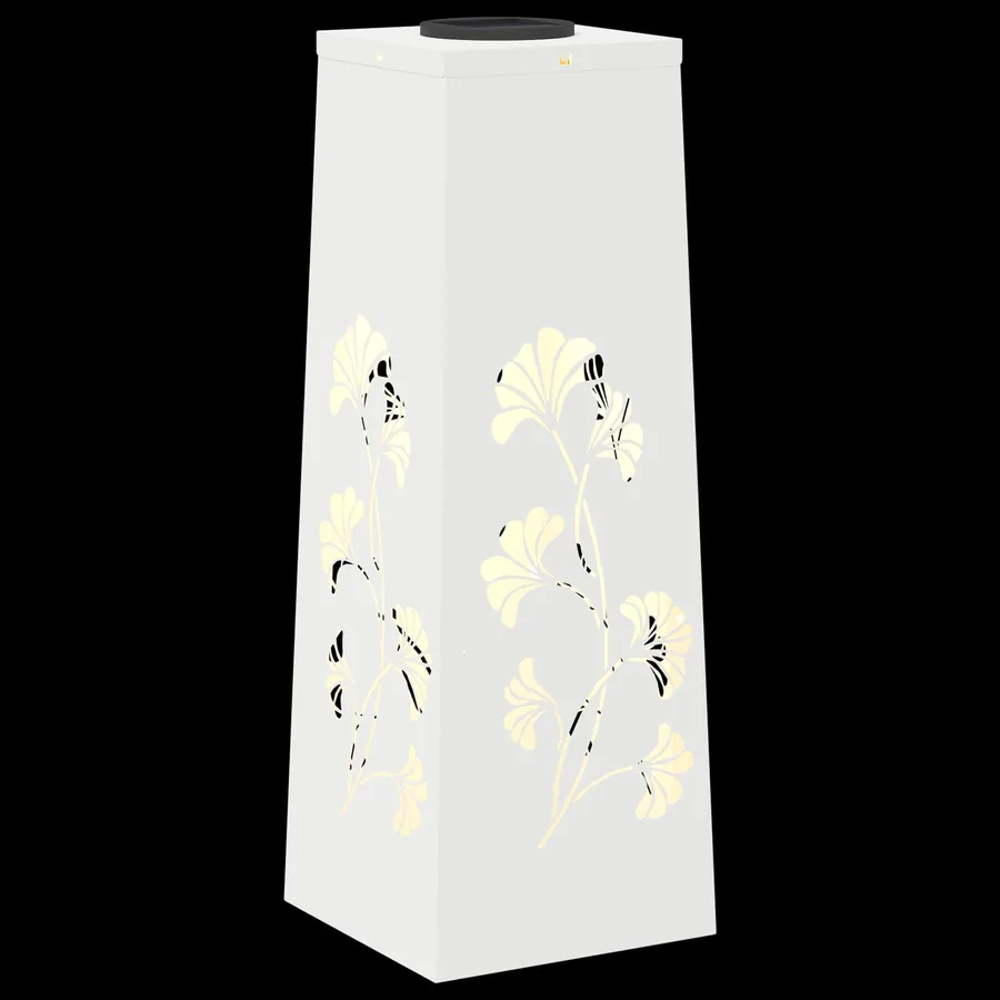 Lumière de chemin LED solaire 2 pcs Blanc chaud 18 x 18 x 50 cm - 12