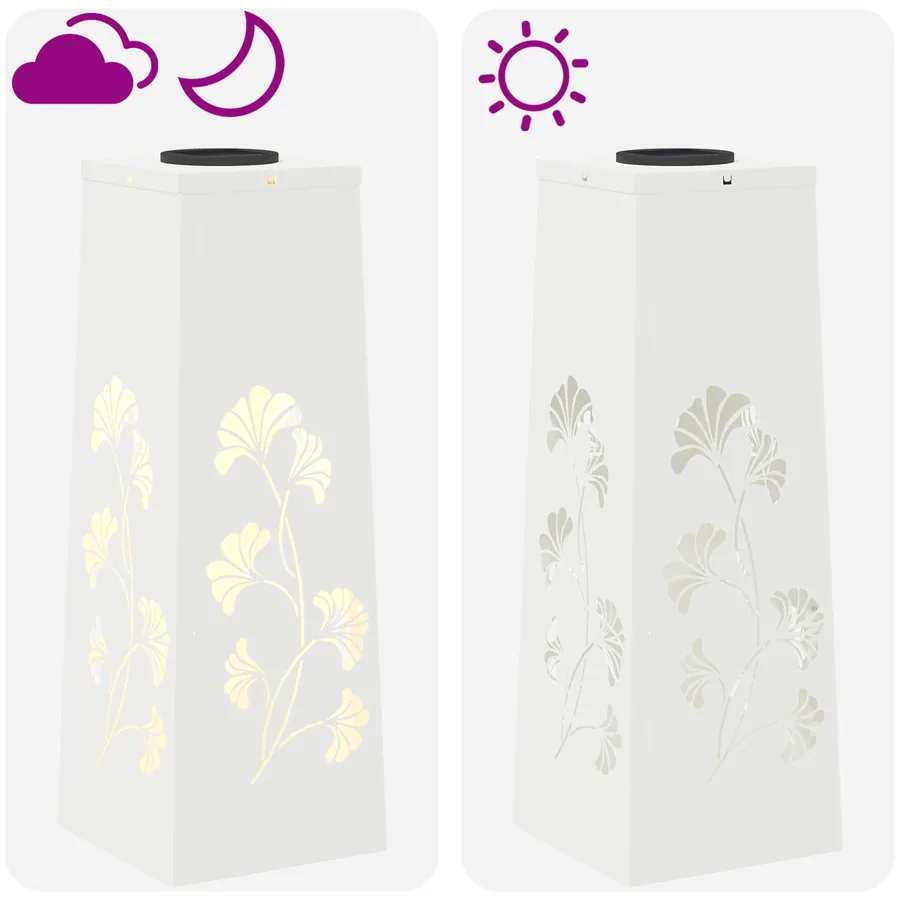 Lumière de chemin LED solaire 2 pcs Blanc chaud 18 x 18 x 50 cm - 13