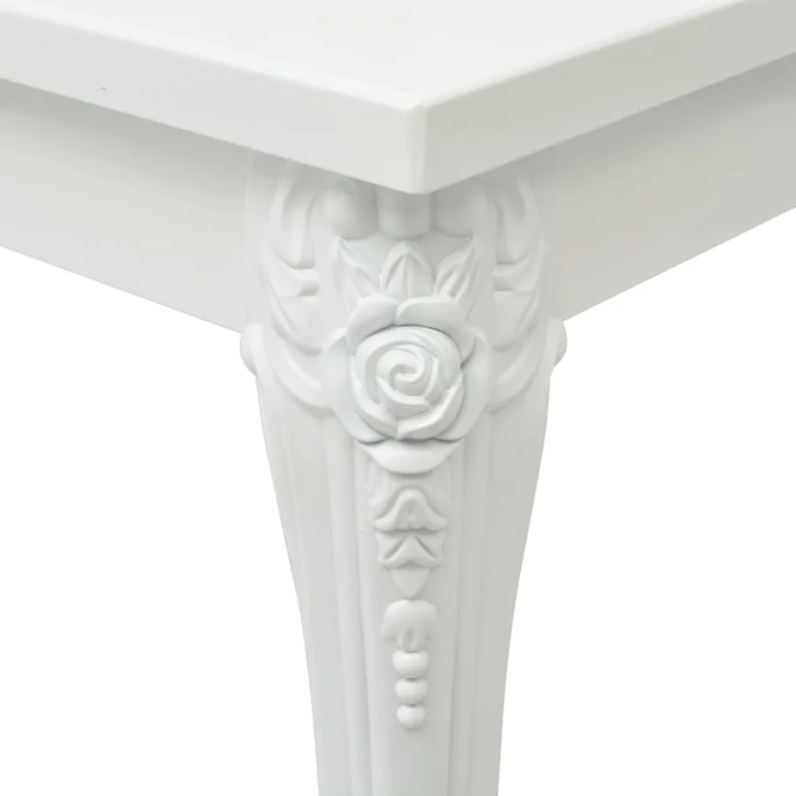 Table basse 80x80x42 cm Blanc brillant - 4