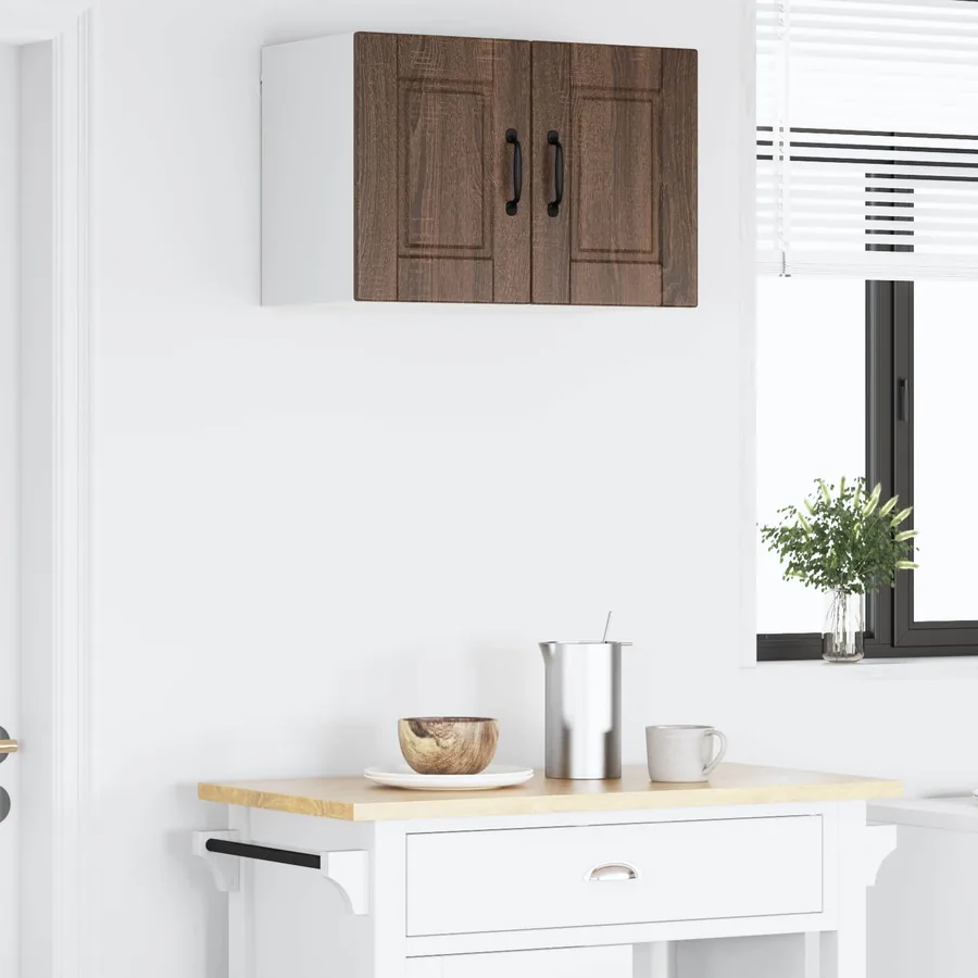 Meuble mural PORTO Chêne brun 60 x 31 x 40 cm Bois d'ingénierie - 4