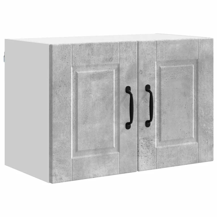Meuble mural PORTO 2 pcs Gris béton 60 x 31 x 40 cm - 6
