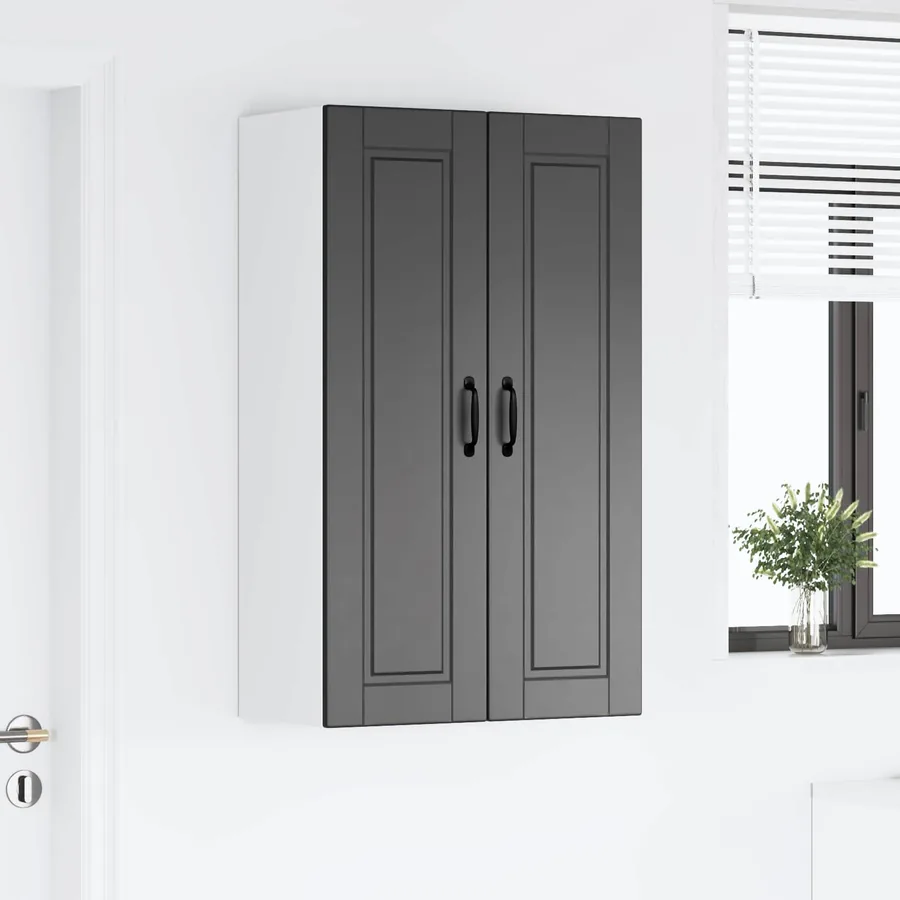 Meuble mural PORTO Noir 60 x 31 x 100 cm Bois d'ingénierie - 4
