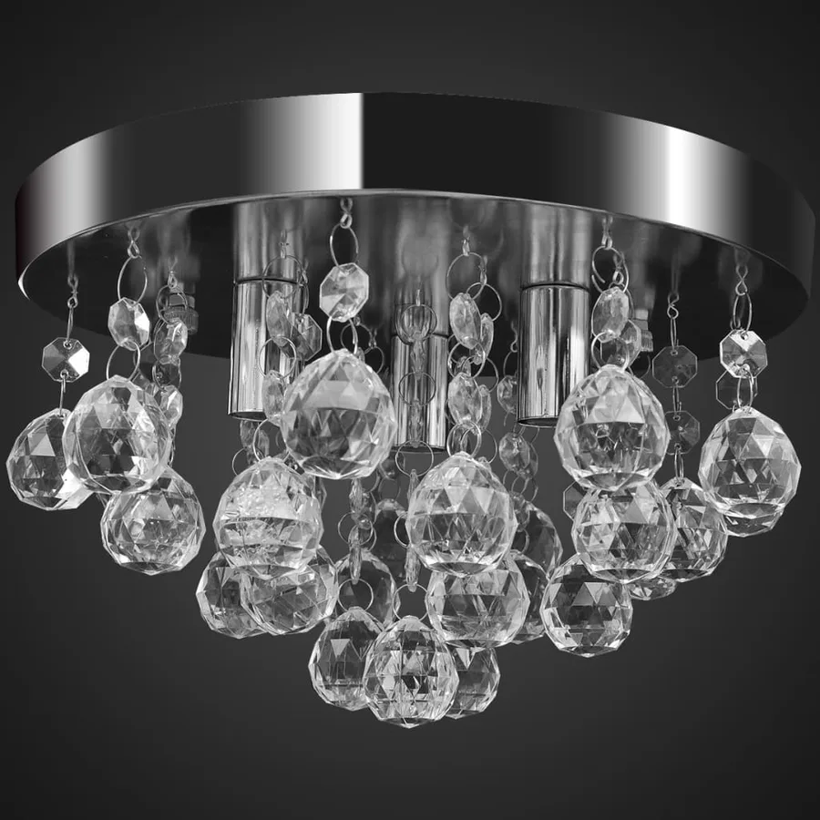 Lustre suspendu Design de cristal Chrome - 2