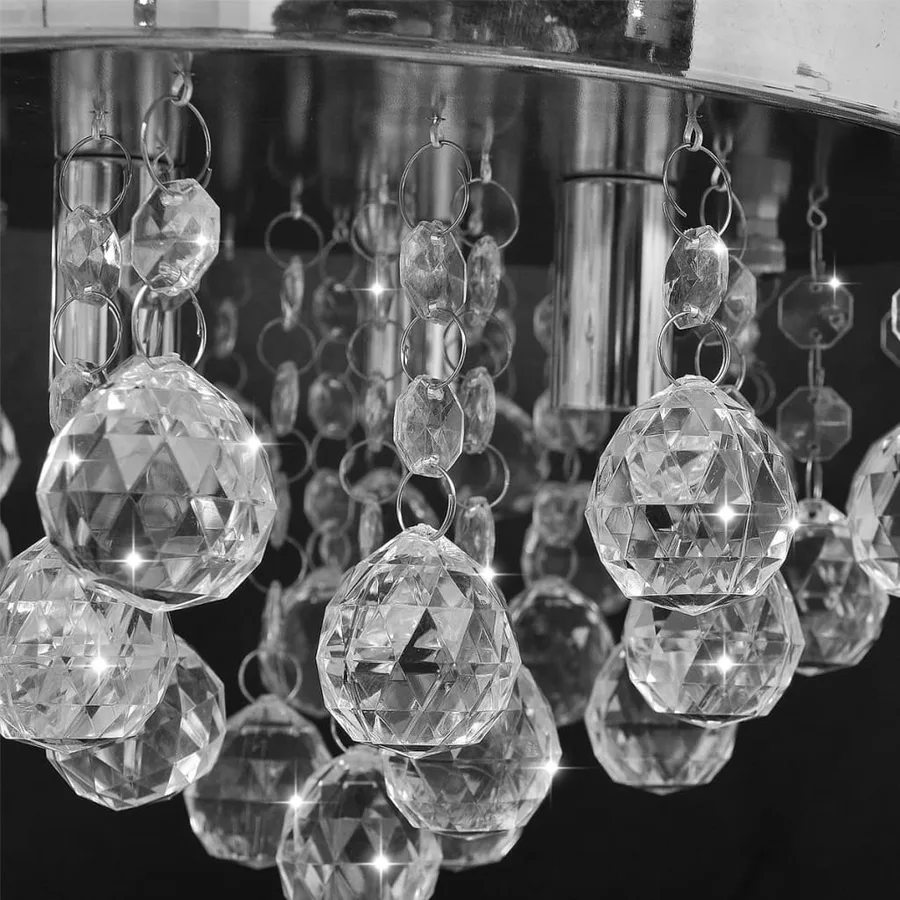 Lustre suspendu Design de cristal Chrome - 3