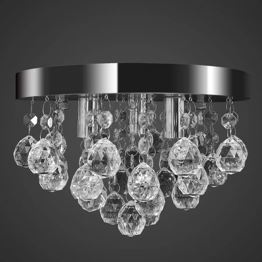 Lustre suspendu Design de cristal Chrome - 4