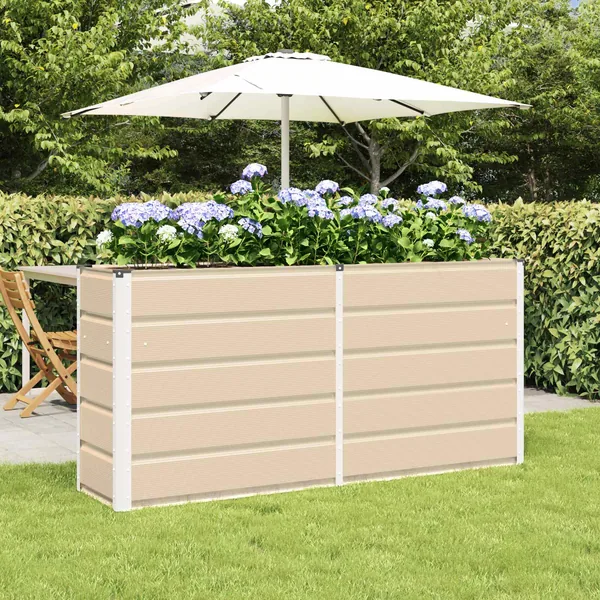 Jardinière Ivoire 160 x 40 x 75 cm Acier