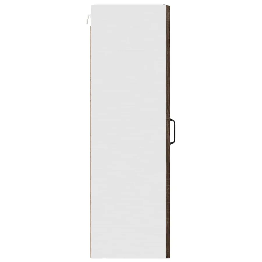 Cabinet en verre mural PORTO Chêne brun 40 x 31 x 100 cm - 7