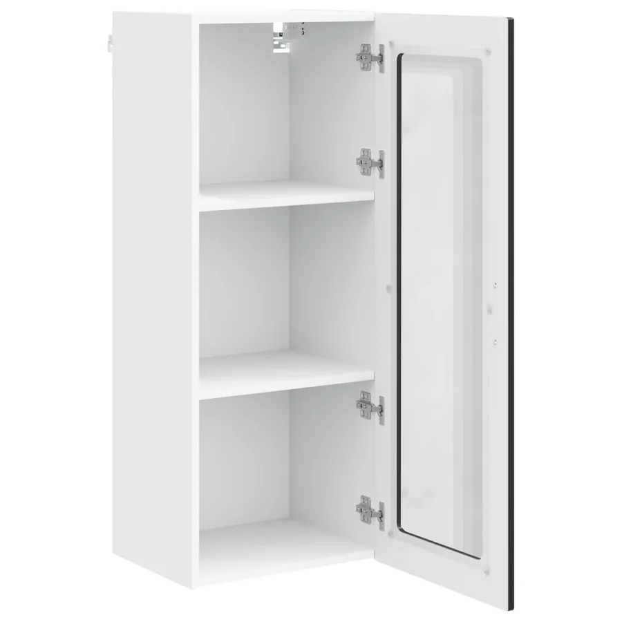 Cabinet en verre mural PORTO Noir 40 x 31 x 100 cm - 5