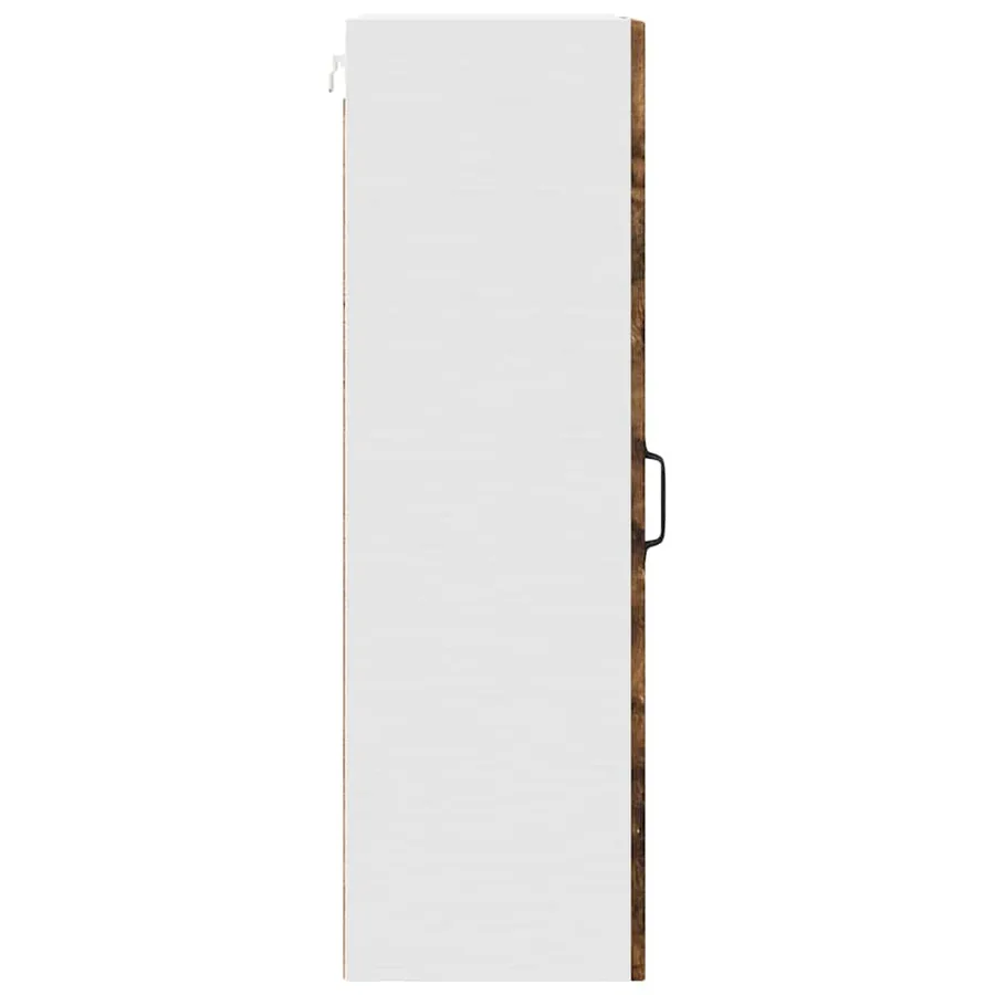Cabinet en verre mural PORTO Chêne fumé 40 x 31 x 100 cm - 7