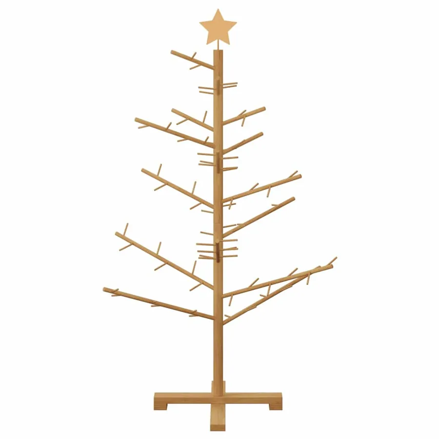 Arbre de Noël en bois Marron 125 cm Bois de pin massif - 5