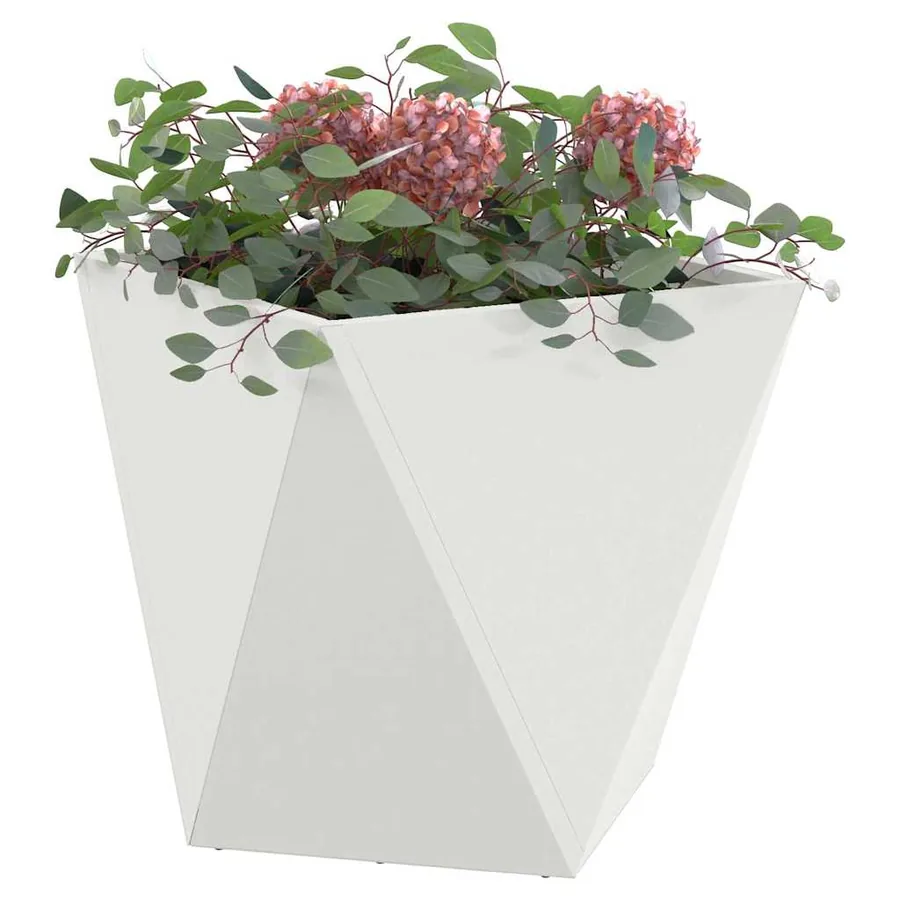 Jardinière Blanc 50 x 50 x 50 cm Acier - 3