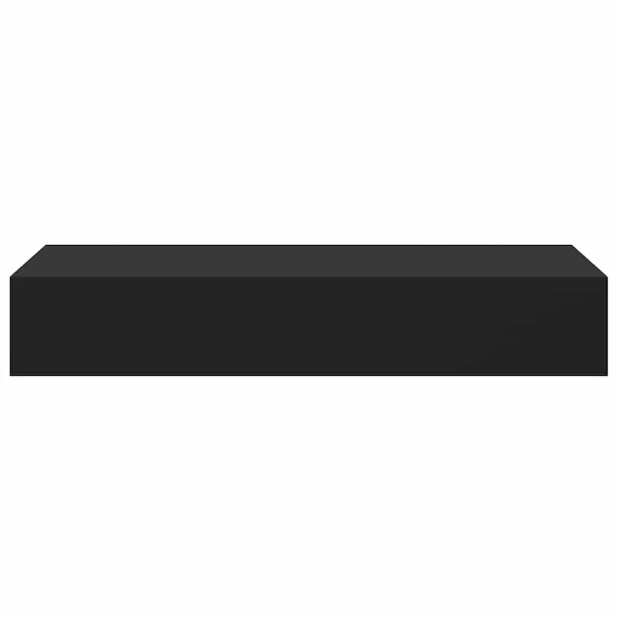 Étagères à tiroirs murales 2 pcs Noir 60x23,5x10 cm MDF - 7