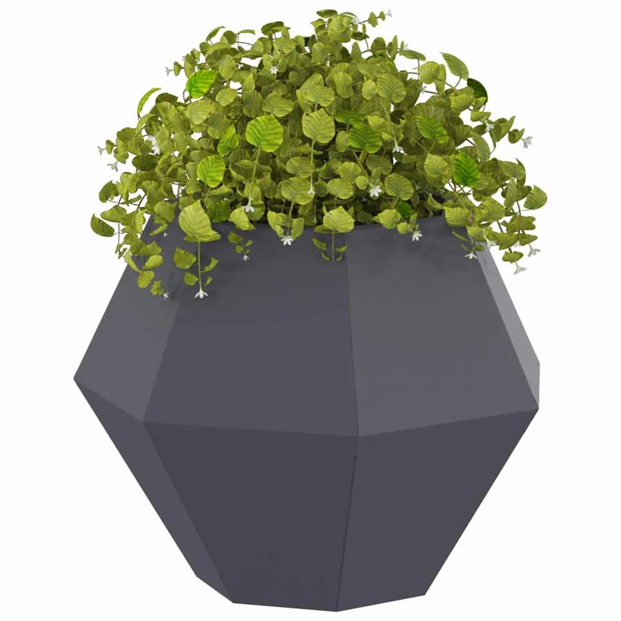 Jardinière Anthracite 50 x 50 x 40 cm Acier - 3