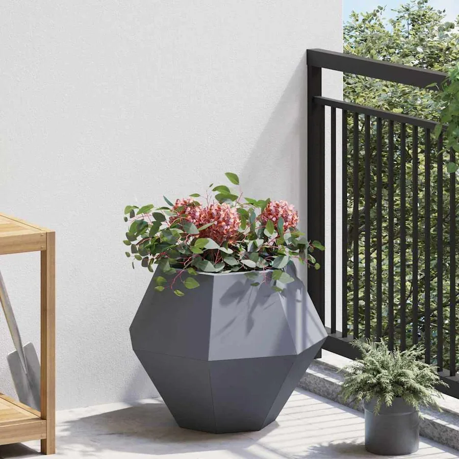 Jardinière Anthracite 50 x 50 x 40 cm Acier - 4