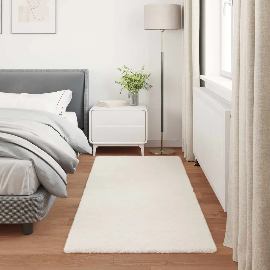 Tapis antidérapant en fausse de lapin OLITE Crème 80 x 200 cm - 4