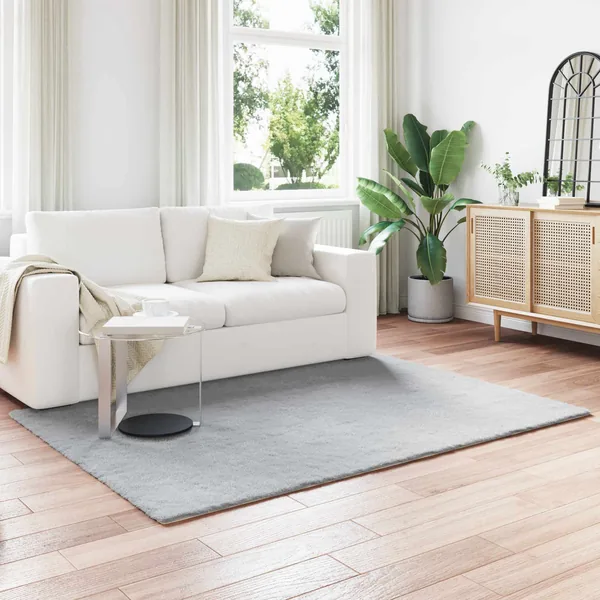 Tapis antidérapant en fausse de lapin OLITE Gris 140 x 200 cm