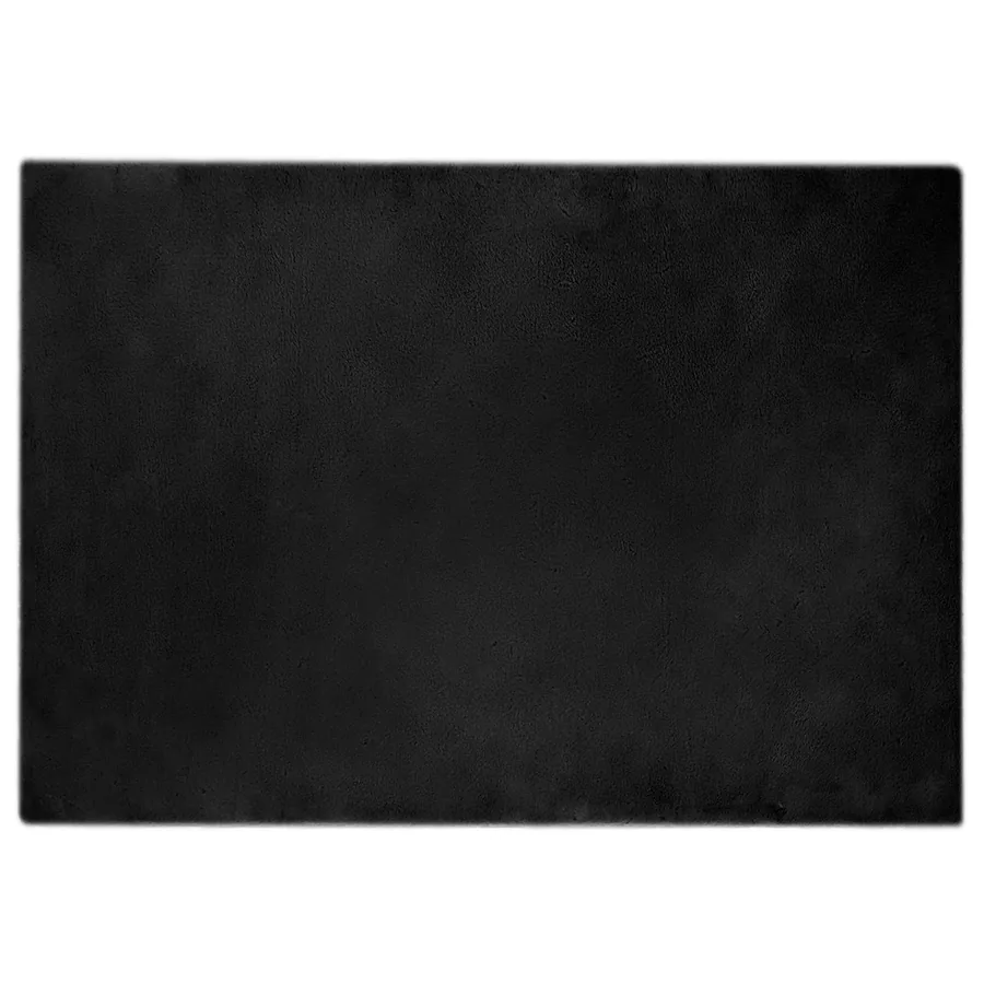 Tapis antidérapant en fausse de lapin OLITE Noir 140 x 200 cm - 2