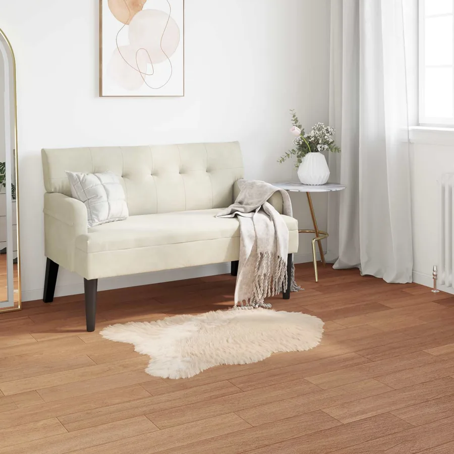Tapis en fausse TAFALLA Beige 50 x 80 cm Polyester