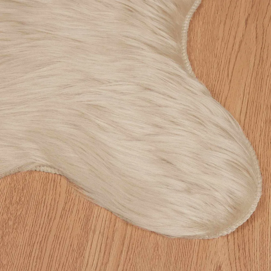 Tapis en fausse TAFALLA Beige 50 x 80 cm Polyester - 7