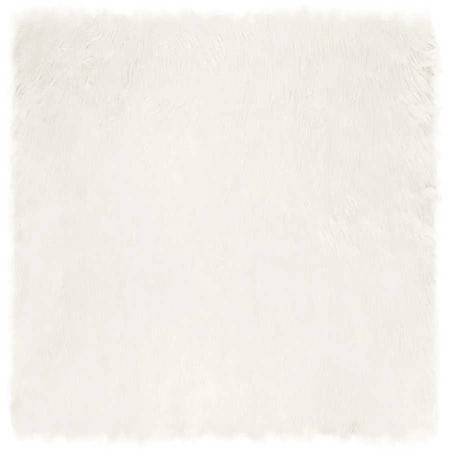 Tapis en fausse TAFALLA Blanc 240 x 240 cm Polyester - 2