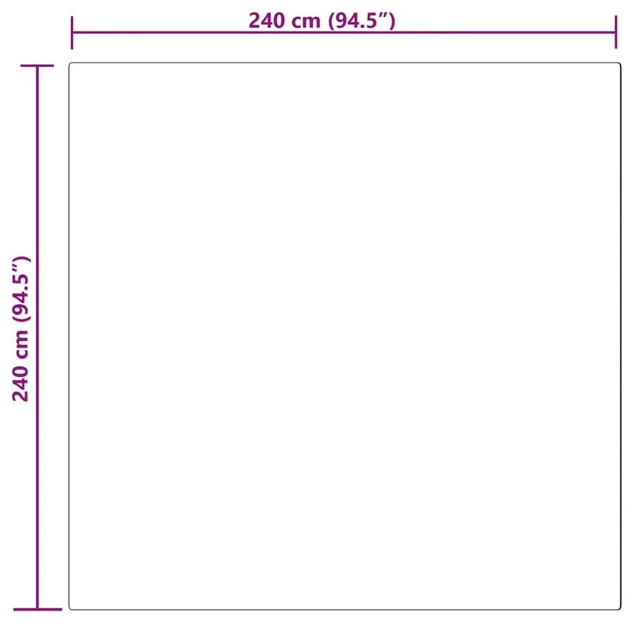 Tapis en fausse TAFALLA Blanc 240 x 240 cm Polyester - 8